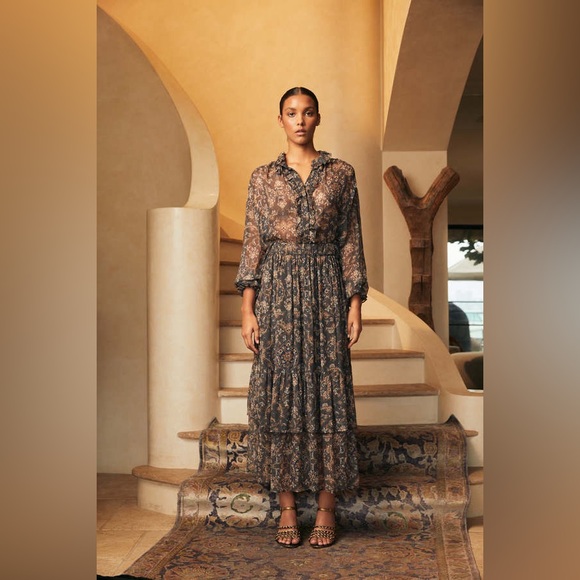 HANNAH ARTWEAR Mira Floral Print Maxi Skirt Boho Chic Bergdorf Goodman S 1 - Picture 6 of 9